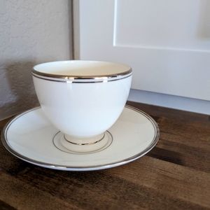 Waterford Fine China Kilbarry Platinum Tea Cup and Saucer Set
